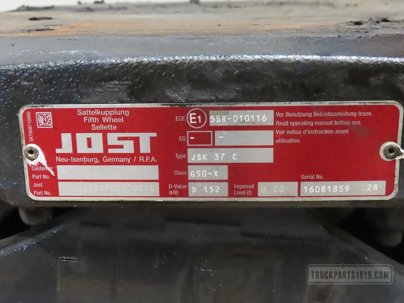 MAN 81427106302 Koppelschotel JSK 37 C - Frame/ Chassis voor Vrachtwagen: afbeelding 3 MAN 81427106302 Koppelschotel JSK 37 C - Frame/ Chassis voor Vrachtwagen: afbeelding 3