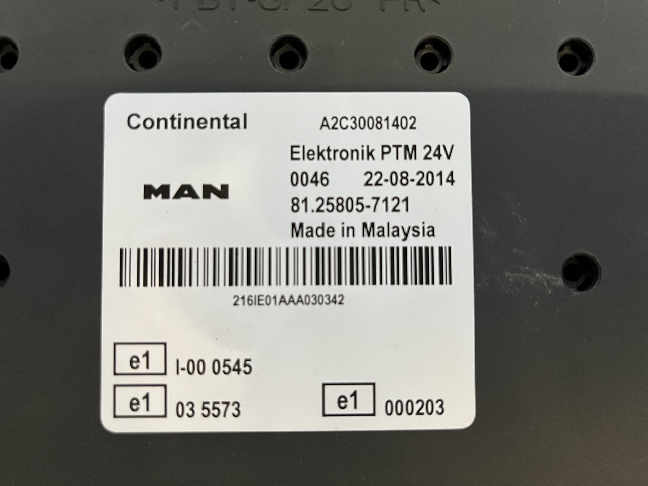 ELEKTRONIK PTM MAN TGX (MANUAL GEARBOX) - ECU voor Vrachtwagen: afbeelding 2 ELEKTRONIK PTM MAN TGX (MANUAL GEARBOX) - ECU voor Vrachtwagen: afbeelding 2