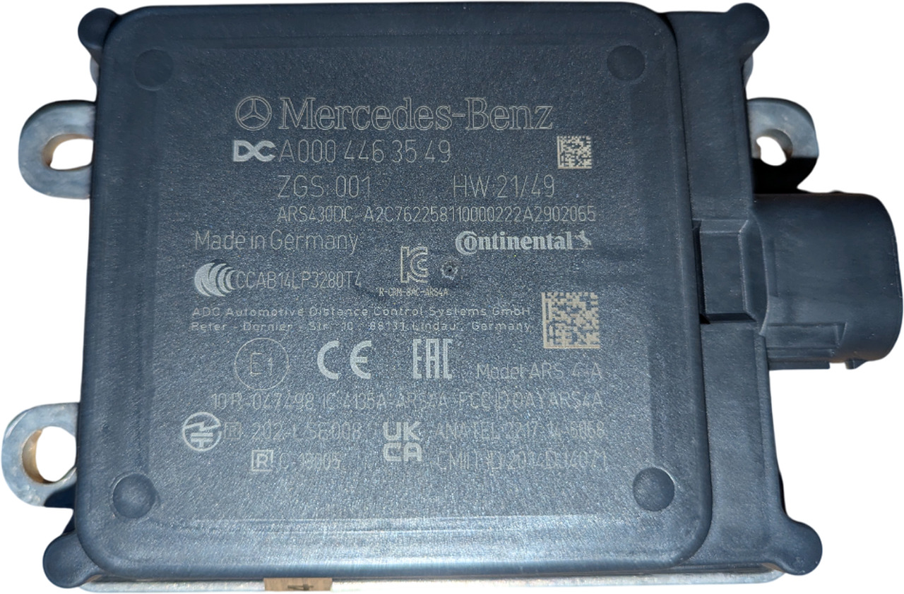 MERCEDES-BENZ OEM AFSTANDS RADAR SENSOR VOOR MP4-MP5 0004463549 - Sensor voor Vrachtwagen: afbeelding 1 MERCEDES-BENZ OEM AFSTANDS RADAR SENSOR VOOR MP4-MP5 0004463549 - Sensor voor Vrachtwagen: afbeelding 1