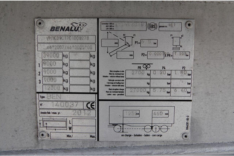 Kipper oplegger Benalu WYWROTKA 27 m3 / ALUMINIOWA / HYDRAULICZNA KLAPA / 2 OSIE PODNOS: afbeelding 17