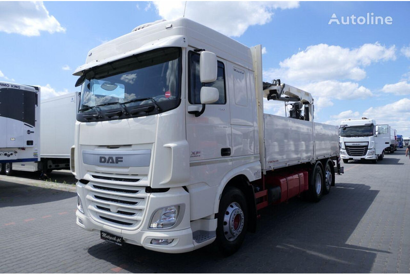 DAF XF 460 - Vrachtwagen met open laadbak, Kraanwagen: afbeelding 1 DAF XF 460 - Vrachtwagen met open laadbak, Kraanwagen: afbeelding 1