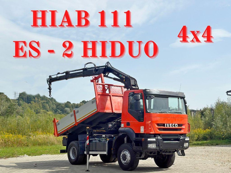 Iveco TRAKKER 190T36 * HIAB 111 ES-2 HIDUO * 4x4 * TOP - Kipper vrachtwagen, Kraanwagen: afbeelding 1 Iveco TRAKKER 190T36 * HIAB 111 ES-2 HIDUO * 4x4 * TOP - Kipper vrachtwagen, Kraanwagen: afbeelding 1