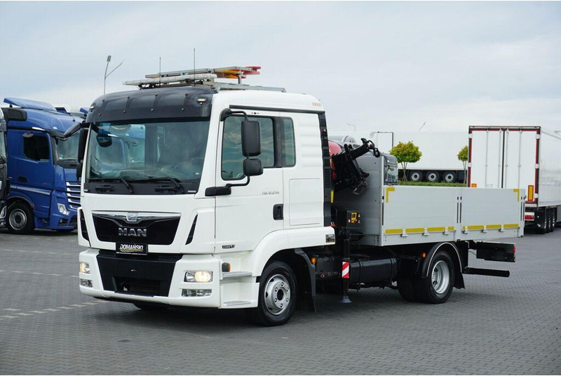 MAN TGL / 12.250 / SKRZYNIOWY + HDS / FASSI F 65 / PILOT - Vrachtwagen met open laadbak, Kraanwagen: afbeelding 2 MAN TGL / 12.250 / SKRZYNIOWY + HDS / FASSI F 65 / PILOT - Vrachtwagen met open laadbak, Kraanwagen: afbeelding 2
