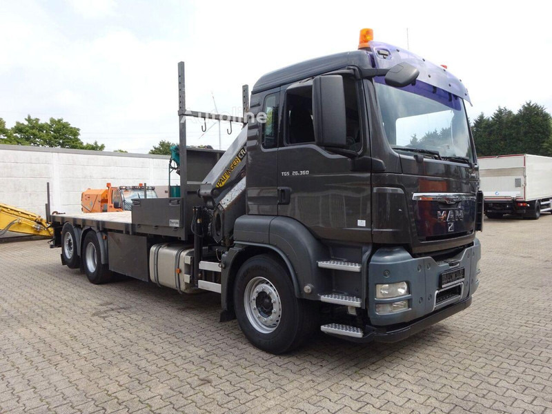MAN TGS 26.360 - Open flatbed+crane 6x2 - Vrachtwagen met open laadbak, Kraanwagen: afbeelding 2 MAN TGS 26.360 - Open flatbed+crane 6x2 - Vrachtwagen met open laadbak, Kraanwagen: afbeelding 2