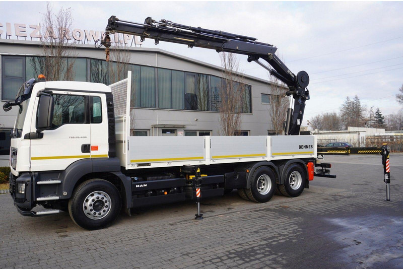 MAN TGS 26.400 + HIAB 244 EP-4 HIDUO crane - Vrachtwagen met open laadbak, Kraanwagen: afbeelding 1 MAN TGS 26.400 + HIAB 244 EP-4 HIDUO crane - Vrachtwagen met open laadbak, Kraanwagen: afbeelding 1