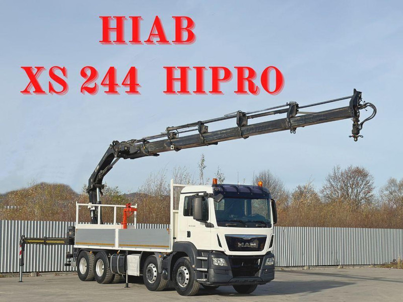 MAN TGS 35.440 * HIAB XS 244 HIPRO +FUNK / 8x4 - Vrachtwagen met open laadbak, Kraanwagen: afbeelding 1 MAN TGS 35.440 * HIAB XS 244 HIPRO +FUNK / 8x4 - Vrachtwagen met open laadbak, Kraanwagen: afbeelding 1