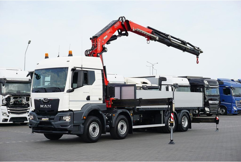 MAN TGS / 35.470 / E 6 / SKRZYNIOWY + HDS / FASSI F 545 / ŁAD. 13 10 - Vrachtwagen met open laadbak, Kraanwagen: afbeelding 1 MAN TGS / 35.470 / E 6 / SKRZYNIOWY + HDS / FASSI F 545 / ŁAD. 13 10 - Vrachtwagen met open laadbak, Kraanwagen: afbeelding 1