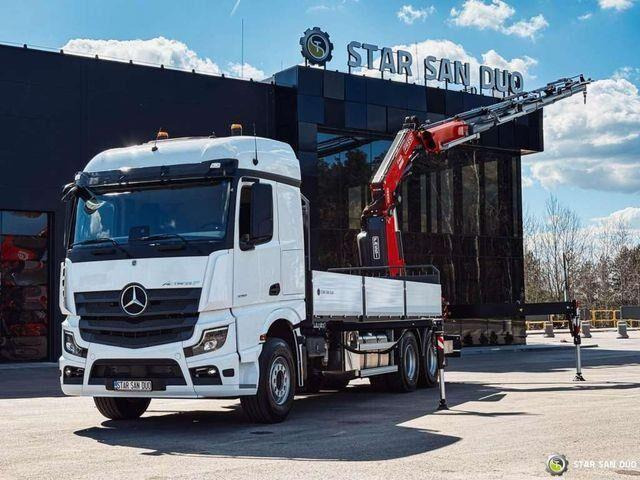 Mercedes-Benz ACTROS 3351 NEW 6x4 Fassi F485 Crane - Vrachtwagen met open laadbak, Kraanwagen: afbeelding 1 Mercedes-Benz ACTROS 3351 NEW 6x4 Fassi F485 Crane - Vrachtwagen met open laadbak, Kraanwagen: afbeelding 1