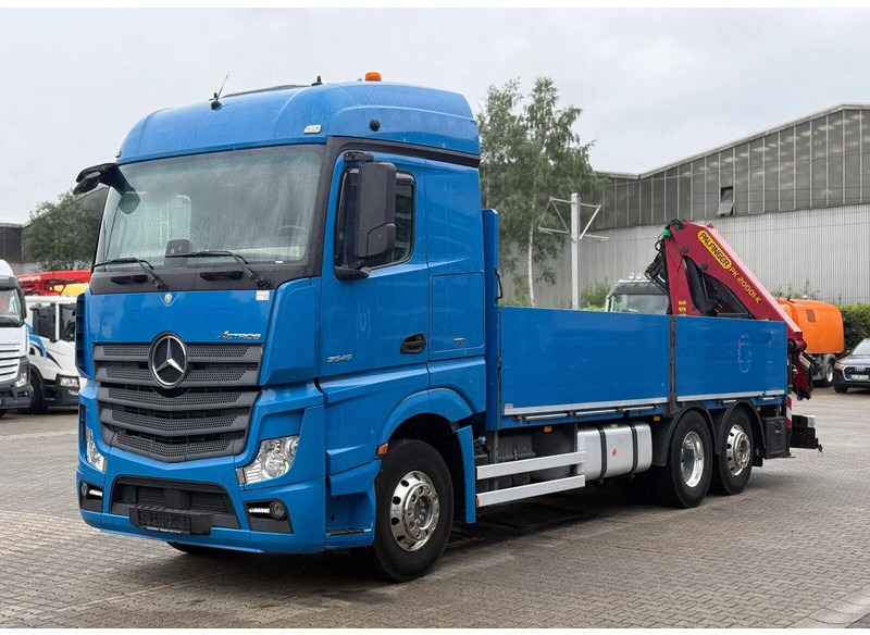 Mercedes-Benz Actros 2545 - Flatbed + crane 6x2 - Vrachtwagen met open laadbak, Kraanwagen: afbeelding 1 Mercedes-Benz Actros 2545 - Flatbed + crane 6x2 - Vrachtwagen met open laadbak, Kraanwagen: afbeelding 1