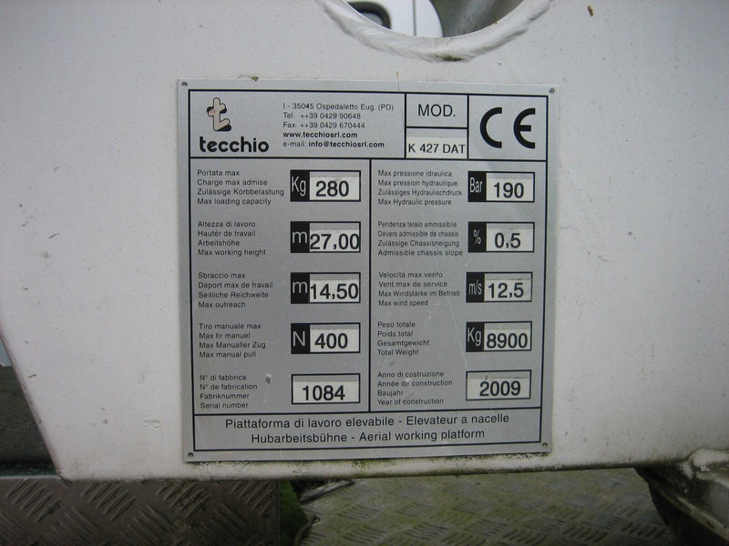 Mercedes-Benz Atego 1324 Bucket truck - Tecchio 27 m - Vrachtwagen hoogwerker: afbeelding 3 Mercedes-Benz Atego 1324 Bucket truck - Tecchio 27 m - Vrachtwagen hoogwerker: afbeelding 3