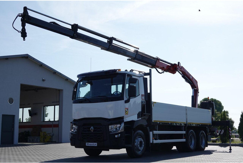 Renault C 380 / 6X4 / SKRZYNIOWY 6.4 M / + HDS FASSI F175A / MAX UDŹWIG - Vrachtwagen met open laadbak, Kraanwagen: afbeelding 4 Renault C 380 / 6X4 / SKRZYNIOWY 6.4 M / + HDS FASSI F175A / MAX UDŹWIG - Vrachtwagen met open laadbak, Kraanwagen: afbeelding 4