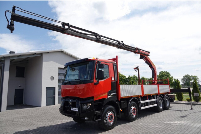 Renault C 430 / 8x4 / SKRZYNIOWY 7 M + HDS PALFINGER PK 24001-K C / WYSÓ - Vrachtwagen met open laadbak, Kraanwagen: afbeelding 3 Renault C 430 / 8x4 / SKRZYNIOWY 7 M + HDS PALFINGER PK 24001-K C / WYSÓ - Vrachtwagen met open laadbak, Kraanwagen: afbeelding 3