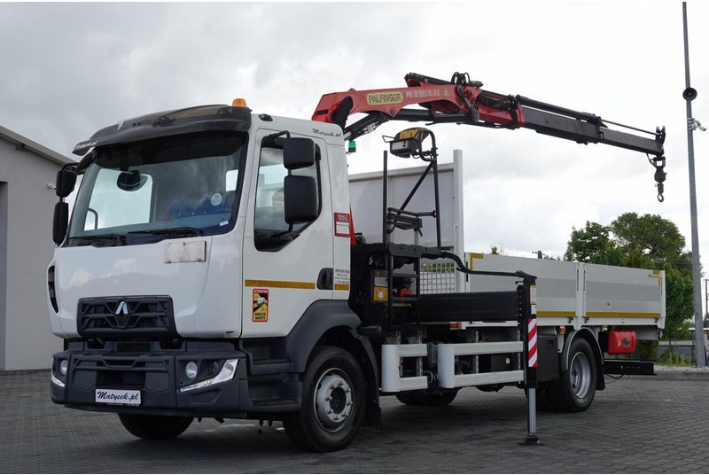 Renault D 210/ 4X2 / SKRZYNIOWY 5 M + HDS PALFINGER PK 8.501 SLD A / UD - Vrachtwagen met open laadbak, Kraanwagen: afbeelding 1 Renault D 210/ 4X2 / SKRZYNIOWY 5 M + HDS PALFINGER PK 8.501 SLD A / UD - Vrachtwagen met open laadbak, Kraanwagen: afbeelding 1