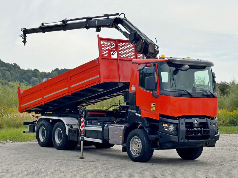 Renault K 380 * HIAB 144 BS - 3 HIDUO + FUNK * 6x4 * TOP - Kipper vrachtwagen, Kraanwagen: afbeelding 2 Renault K 380 * HIAB 144 BS - 3 HIDUO + FUNK * 6x4 * TOP - Kipper vrachtwagen, Kraanwagen: afbeelding 2