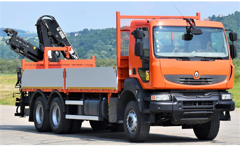 Renault KERAX 410 * HIAB 144 B-3 HIDUO / 6x4 * TOP - Vrachtwagen met open laadbak, Kraanwagen: afbeelding 3 Renault KERAX 410 * HIAB 144 B-3 HIDUO / 6x4 * TOP - Vrachtwagen met open laadbak, Kraanwagen: afbeelding 3