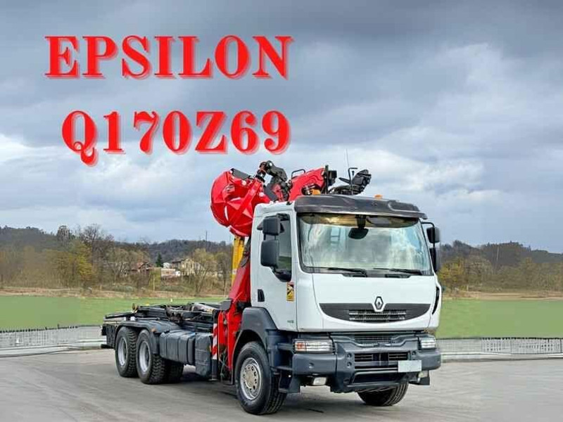 Renault KERAX 460 DXI * ABROLLKIPPER * EPSILON Q170Z69 * 6x4 - Haakarmsysteem vrachtwagen, Kraanwagen: afbeelding 1 Renault KERAX 460 DXI * ABROLLKIPPER * EPSILON Q170Z69 * 6x4 - Haakarmsysteem vrachtwagen, Kraanwagen: afbeelding 1