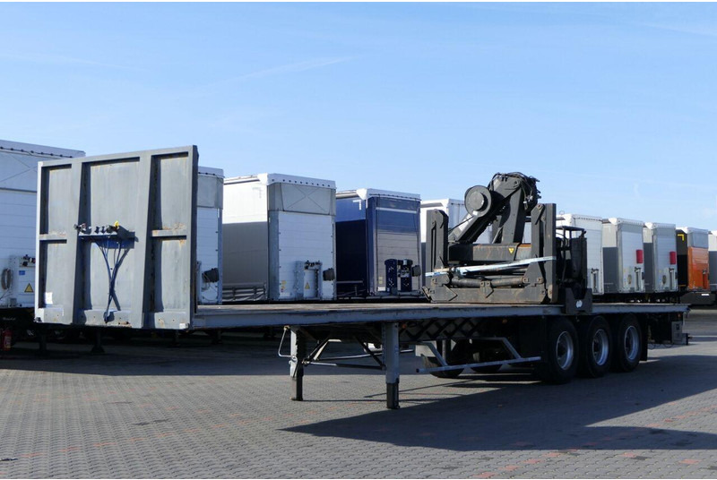 Samro NACZEPA PLATFORMA + HDS HIAB R 150 / DO BUDOWLANKI / PODŁOGA SZY - Open bak met boorden oplegger: afbeelding 1 Samro NACZEPA PLATFORMA + HDS HIAB R 150 / DO BUDOWLANKI / PODŁOGA SZY - Open bak met boorden oplegger: afbeelding 1