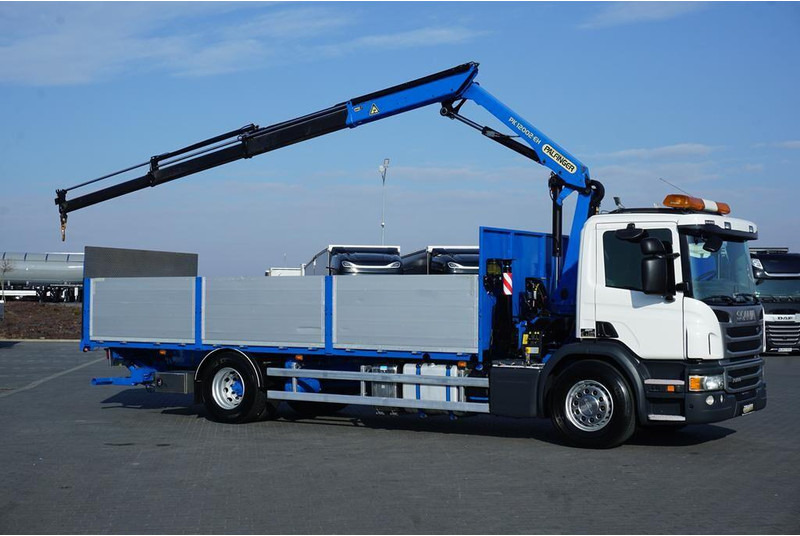 Scania P 250 / ACC / SKRZYNIOWY + HDS + WINDA / PALFINGER PK 12 002 - E - Vrachtwagen met open laadbak, Kraanwagen: afbeelding 4 Scania P 250 / ACC / SKRZYNIOWY + HDS + WINDA / PALFINGER PK 12 002 - E - Vrachtwagen met open laadbak, Kraanwagen: afbeelding 4