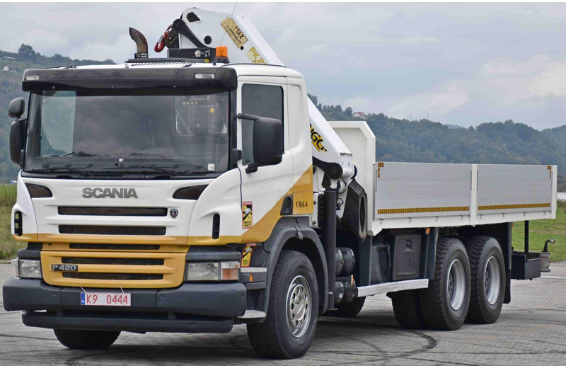 Scania P 420 - Vrachtwagen met open laadbak, Kraanwagen: afbeelding 3 Scania P 420 - Vrachtwagen met open laadbak, Kraanwagen: afbeelding 3