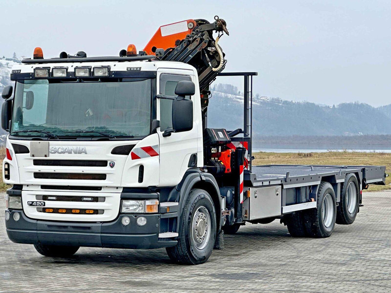 Scania P 420* PLATFORM 6,80m * PK 29002+FUNK * TOP - Vrachtwagen met open laadbak, Kraanwagen: afbeelding 3 Scania P 420* PLATFORM 6,80m * PK 29002+FUNK * TOP - Vrachtwagen met open laadbak, Kraanwagen: afbeelding 3