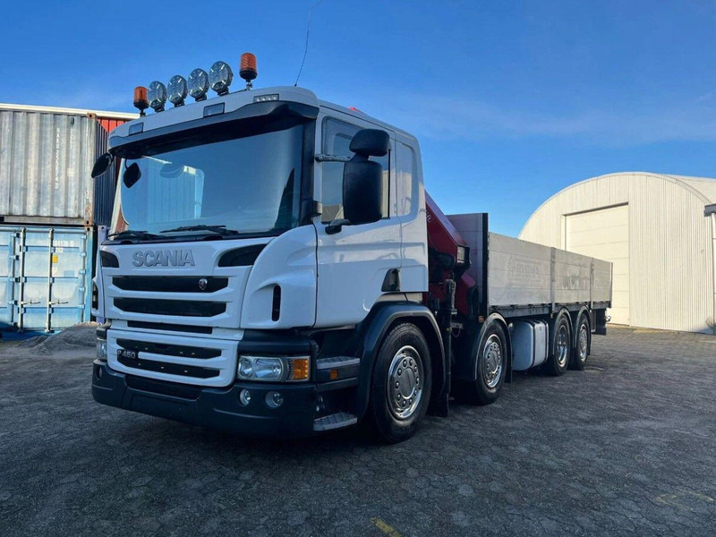 Scania P450 8x2 Flatbed + Crane HMF 2620-K6 - Vrachtwagen met open laadbak, Kraanwagen: afbeelding 2 Scania P450 8x2 Flatbed + Crane HMF 2620-K6 - Vrachtwagen met open laadbak, Kraanwagen: afbeelding 2
