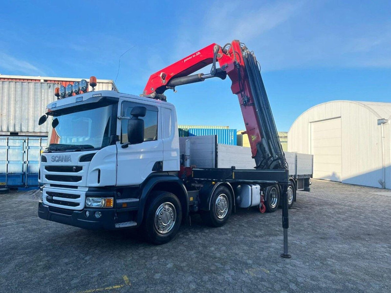 Scania P450 8x2 Flatbed + Crane HMF 2620-K6 - Vrachtwagen met open laadbak, Kraanwagen: afbeelding 3 Scania P450 8x2 Flatbed + Crane HMF 2620-K6 - Vrachtwagen met open laadbak, Kraanwagen: afbeelding 3