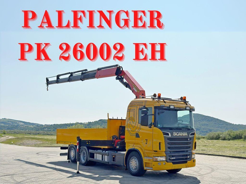 Scania R 500 * PK 26002 EH + FUNK * TOPZUSTAND - Vrachtwagen met open laadbak, Kraanwagen: afbeelding 1 Scania R 500 * PK 26002 EH + FUNK * TOPZUSTAND - Vrachtwagen met open laadbak, Kraanwagen: afbeelding 1