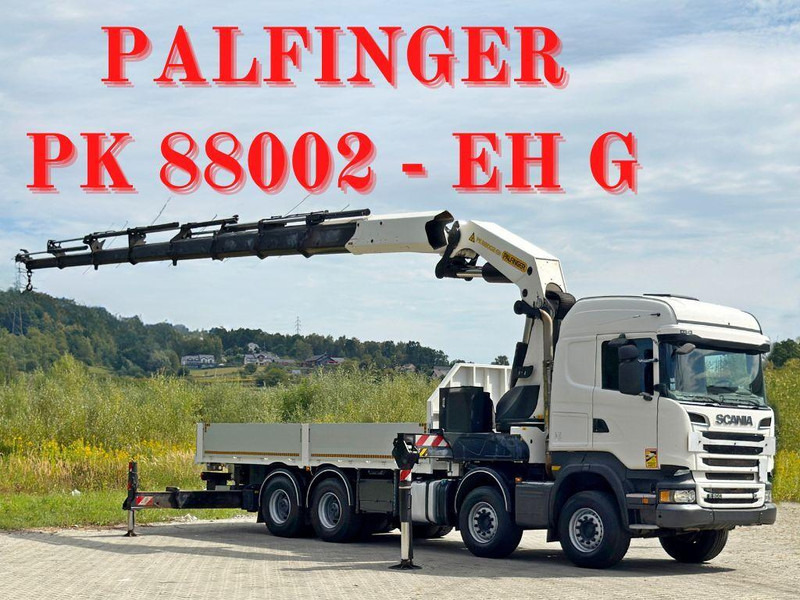 Scania R 500 * PK 88002 - EH G + FUNK * 8x4 *TOPZUSTAND - Vrachtwagen met open laadbak, Kraanwagen: afbeelding 1 Scania R 500 * PK 88002 - EH G + FUNK * 8x4 *TOPZUSTAND - Vrachtwagen met open laadbak, Kraanwagen: afbeelding 1