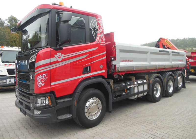 Scania R 580 8X4 + PALFINGER PK 19.001 crane - Kipper vrachtwagen, Kraanwagen: afbeelding 1 Scania R 580 8X4 + PALFINGER PK 19.001 crane - Kipper vrachtwagen, Kraanwagen: afbeelding 1