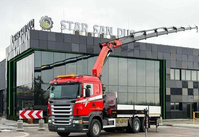 Scania R500 6x2 PALFINGER PK 29002 Crane Kran - Vrachtwagen met open laadbak, Kraanwagen: afbeelding 1 Scania R500 6x2 PALFINGER PK 29002 Crane Kran - Vrachtwagen met open laadbak, Kraanwagen: afbeelding 1