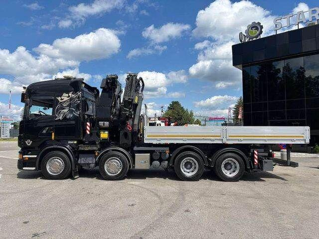Vrachtwagen met open laadbak, Kraanwagen Scania R560 8x2 PALFINGER PK 92002 SH Fly Jib Winch 5t: afbeelding 8