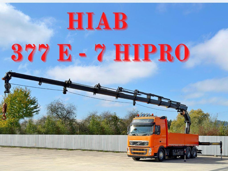 Volvo FH 460 * HIAB 377 E - 7 HIPRO + FUNK * 6x4 - Vrachtwagen met open laadbak, Kraanwagen: afbeelding 1 Volvo FH 460 * HIAB 377 E - 7 HIPRO + FUNK * 6x4 - Vrachtwagen met open laadbak, Kraanwagen: afbeelding 1