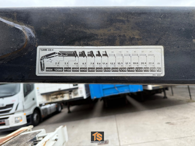 Open bak met boorden oplegger Floor - Steen -  RADIO KRANE/CRANE HIAB 33 T M - BELGIUM TOP: afbeelding 9