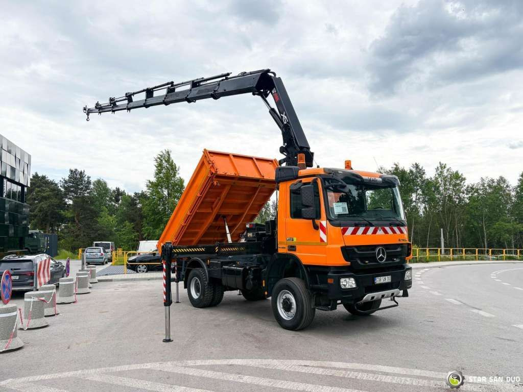 Kipper vrachtwagen Mercedes-Benz  Actros 1841 AK 4x4 Hiab 288E-7 Crane Kipper: afbeelding 6