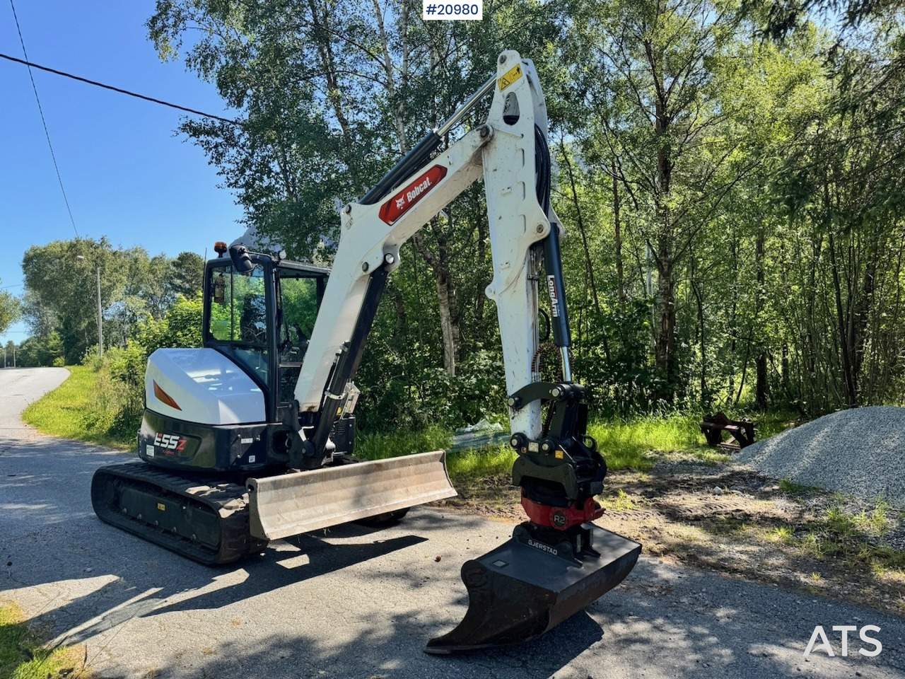 Bobcat E55Z Minigraver m/ Rototilt og 2 skuffer. 230 timer! - Minigraafmachine: afbeelding 4 Bobcat E55Z Minigraver m/ Rototilt og 2 skuffer. 230 timer! - Minigraafmachine: afbeelding 4