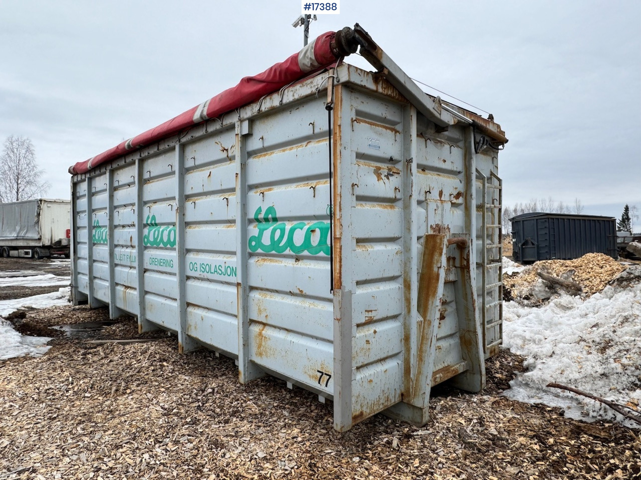 Krokcontainer m/ hydraulisk rullepresenning - Haakarm container: afbeelding 3 Krokcontainer m/ hydraulisk rullepresenning - Haakarm container: afbeelding 3