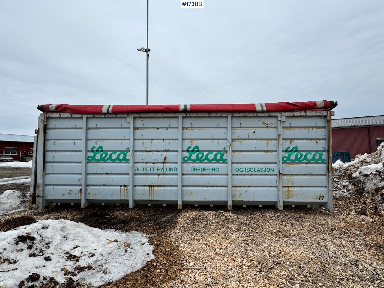 Krokcontainer m/ hydraulisk rullepresenning - Haakarm container: afbeelding 2 Krokcontainer m/ hydraulisk rullepresenning - Haakarm container: afbeelding 2