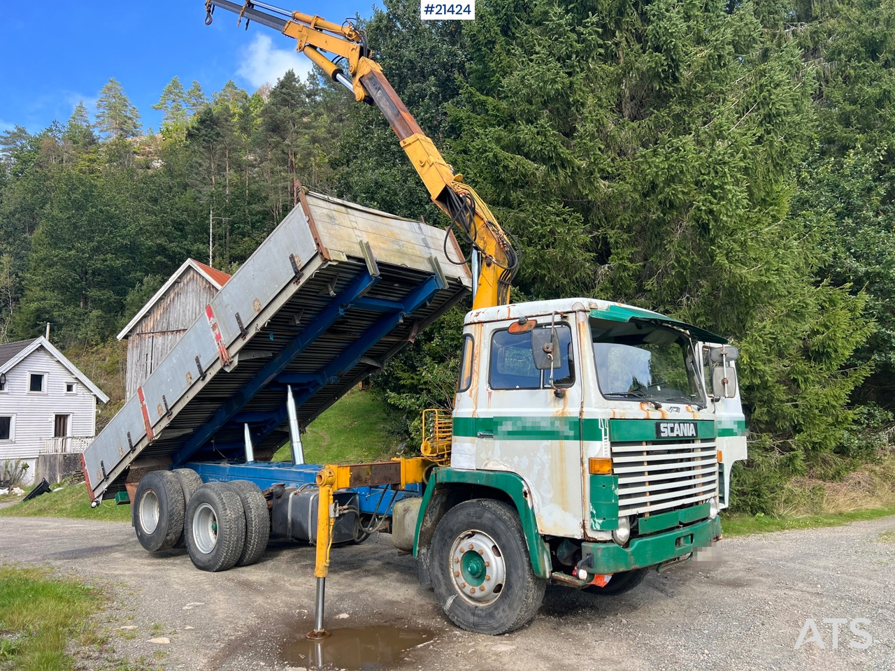Scania LB 81 6x2 Kranbil m/ 10t/m kran og tipp Rep.Objekt - Kraanwagen: afbeelding 1 Scania LB 81 6x2 Kranbil m/ 10t/m kran og tipp Rep.Objekt - Kraanwagen: afbeelding 1