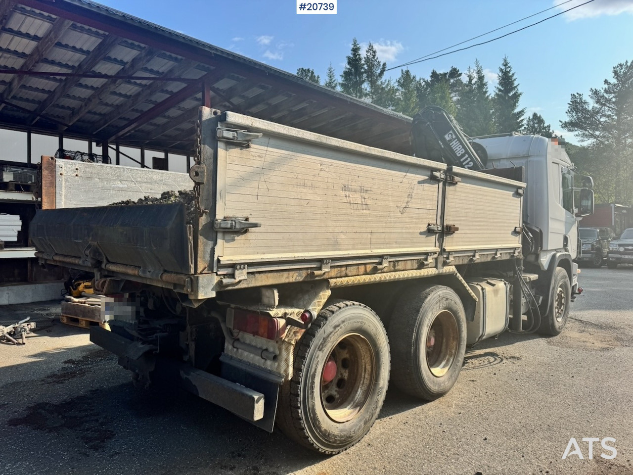 Scania P124 - Vrachtwagen met open laadbak, Kraanwagen: afbeelding 3 Scania P124 - Vrachtwagen met open laadbak, Kraanwagen: afbeelding 3