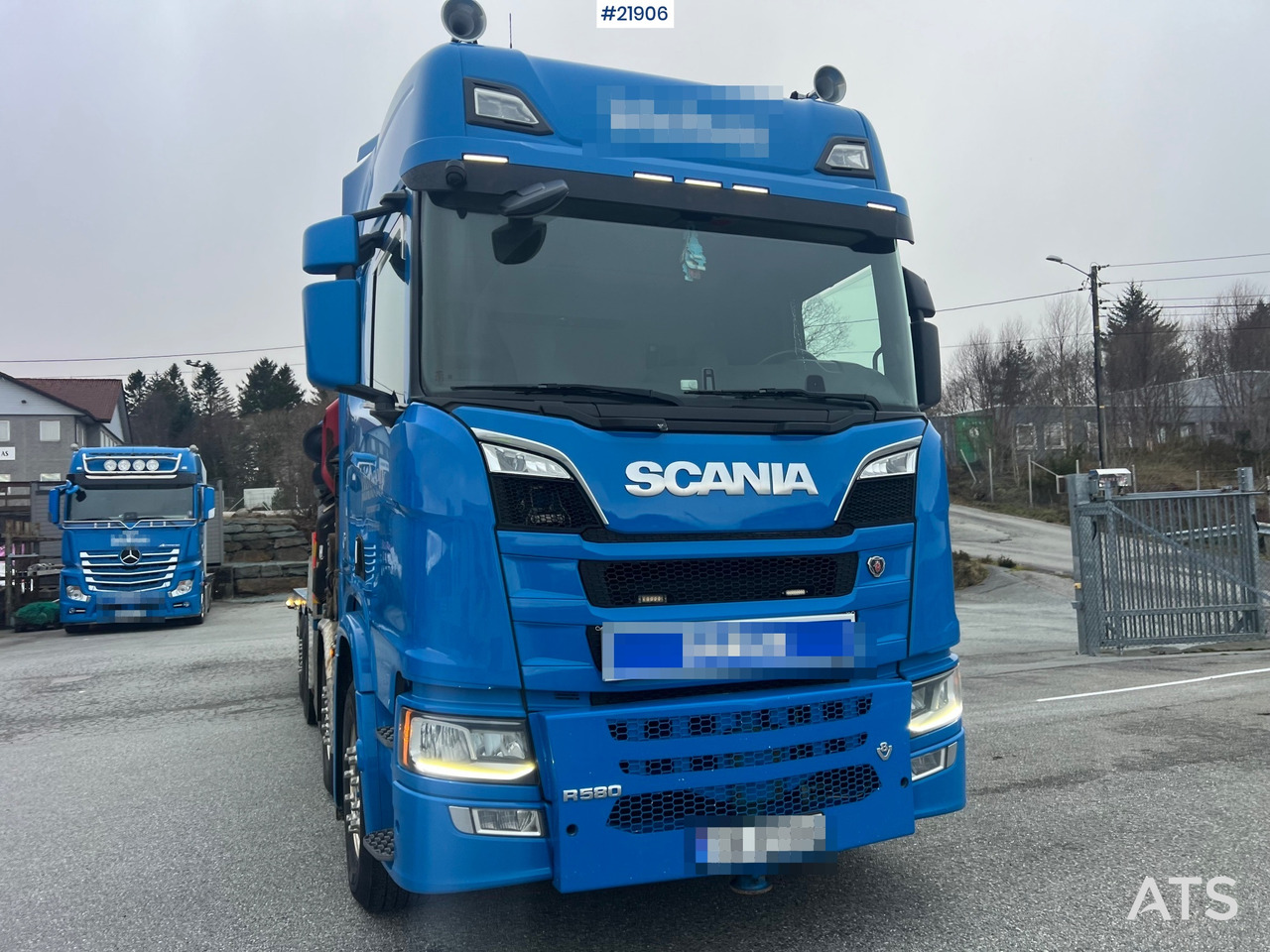 Scania R580 8x2 kranbil m/ 95t/m hmf kran, jibb , vinsj og konar planslep - Kraanwagen: afbeelding 5 Scania R580 8x2 kranbil m/ 95t/m hmf kran, jibb , vinsj og konar planslep - Kraanwagen: afbeelding 5