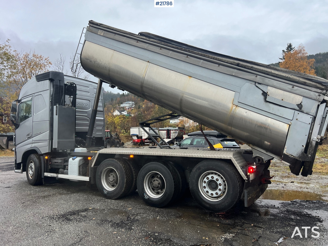 Kipper vrachtwagen Volvo FH540 8x4 asfaltbil m/ mtdk k218 2 akslet asfalthenger: afbeelding 12