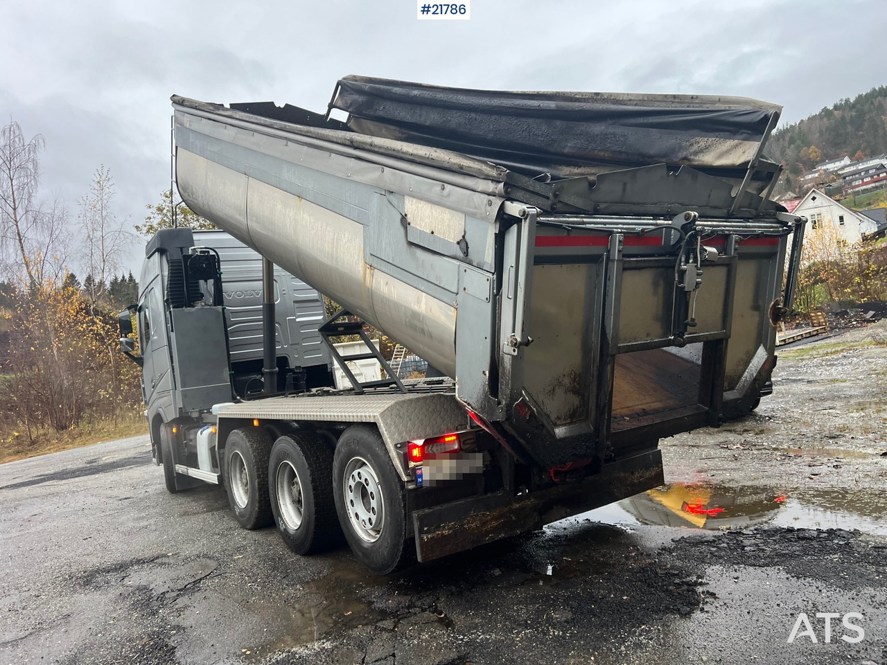 Kipper vrachtwagen Volvo FH540 8x4 asfaltbil m/ mtdk k218 2 akslet asfalthenger: afbeelding 11