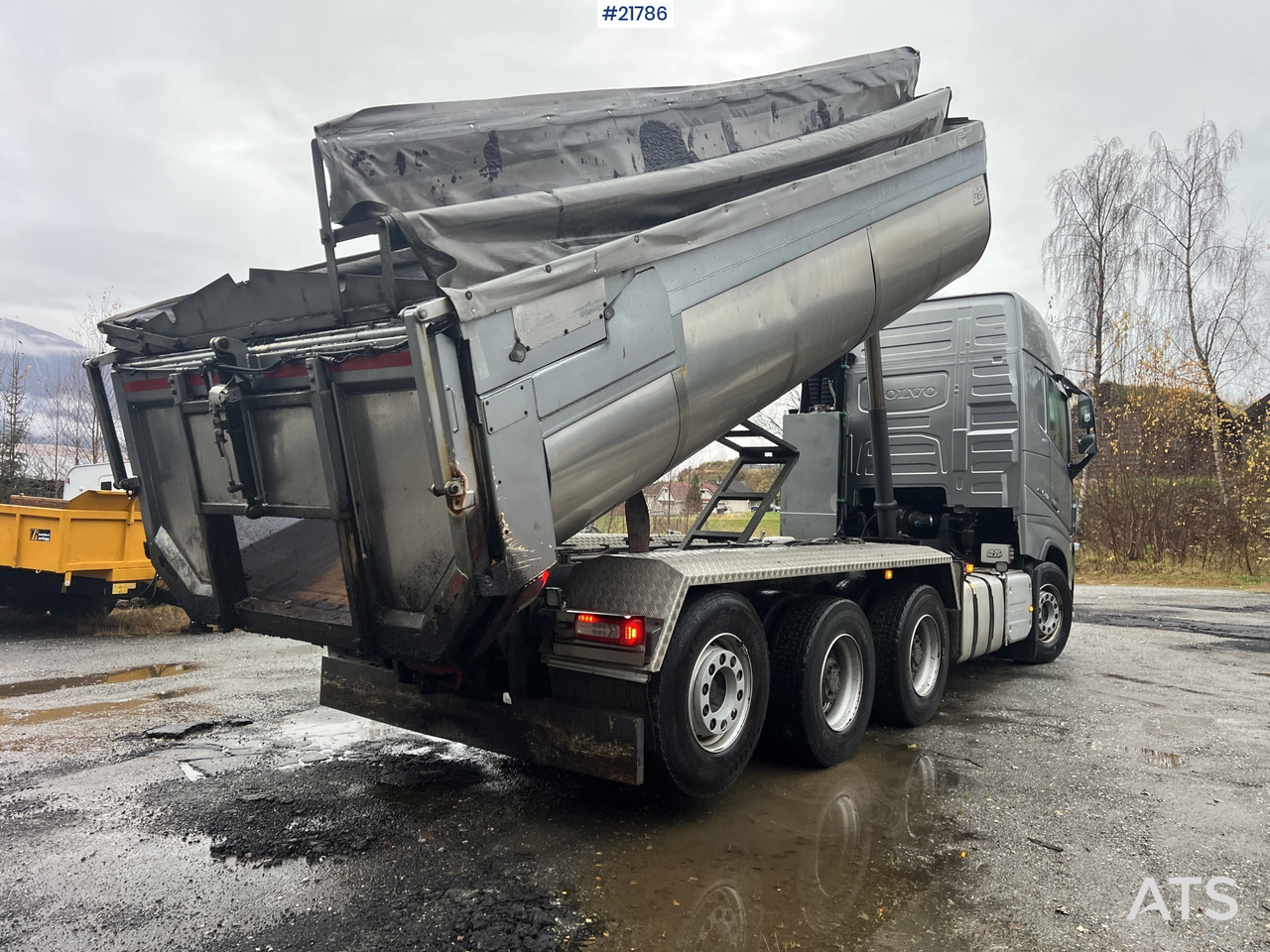 Kipper vrachtwagen Volvo FH540 8x4 asfaltbil m/ mtdk k218 2 akslet asfalthenger: afbeelding 7