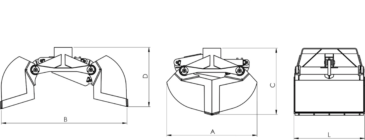 Clamshell bucket for digging BV-M 400 - Overslaggrijper voor Autolaadkraan: afbeelding 3 Clamshell bucket for digging BV-M 400 - Overslaggrijper voor Autolaadkraan: afbeelding 3