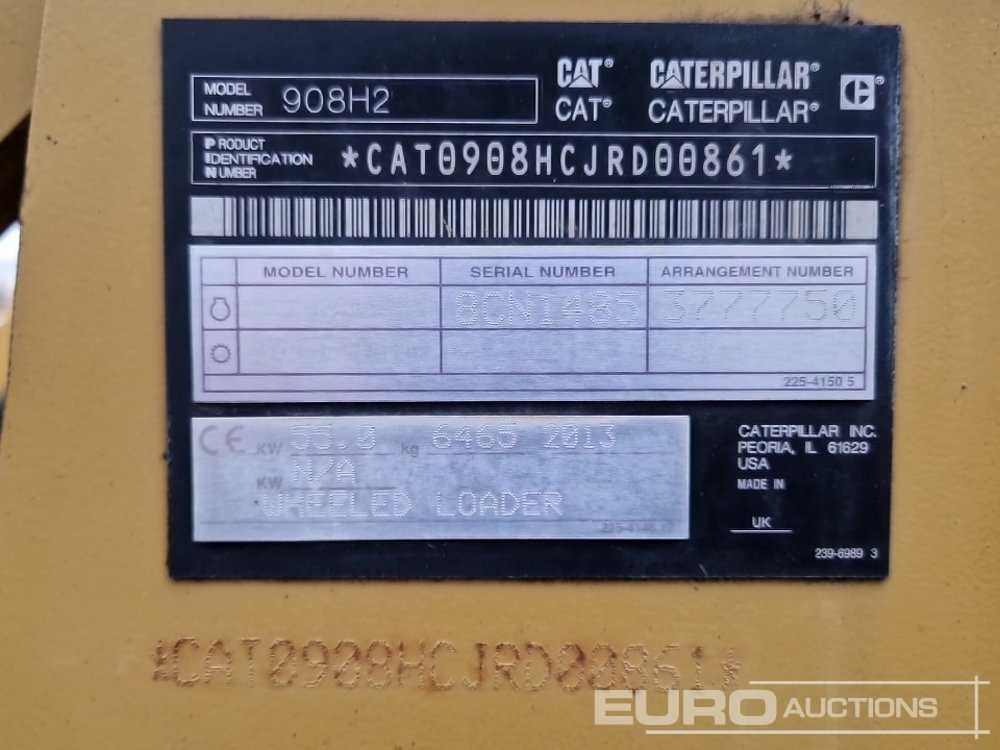 2013 CAT 908H2 - Wiellader: afbeelding 2 2013 CAT 908H2 - Wiellader: afbeelding 2