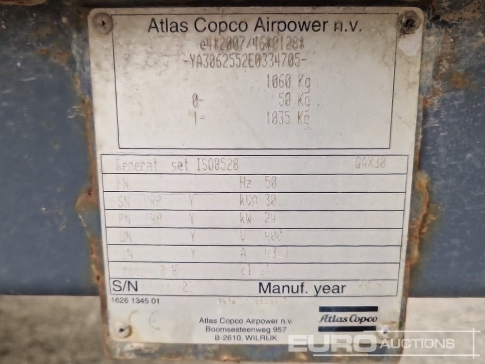 Industrie generator 2014 Atlas Copco QAX30: afbeelding 15