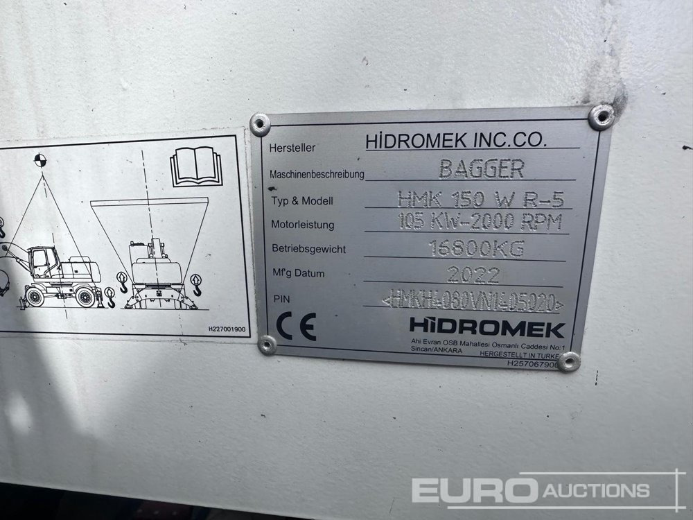 2022 Hidromek HMK150W R-5 - Mobiele graafmachine: afbeelding 3 2022 Hidromek HMK150W R-5 - Mobiele graafmachine: afbeelding 3