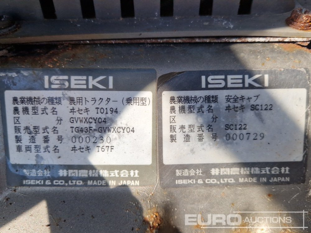 Mini tractor Iseki TG43F: afbeelding 30