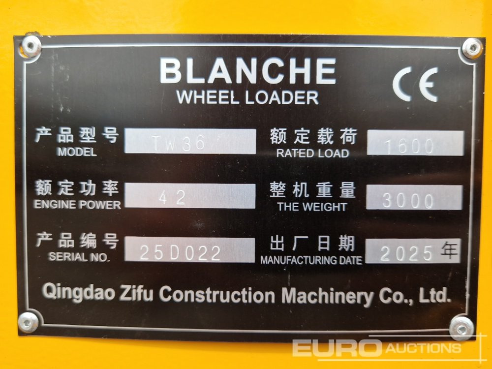 Wiellader Unused 2025 Blanche TW36: afbeelding 32