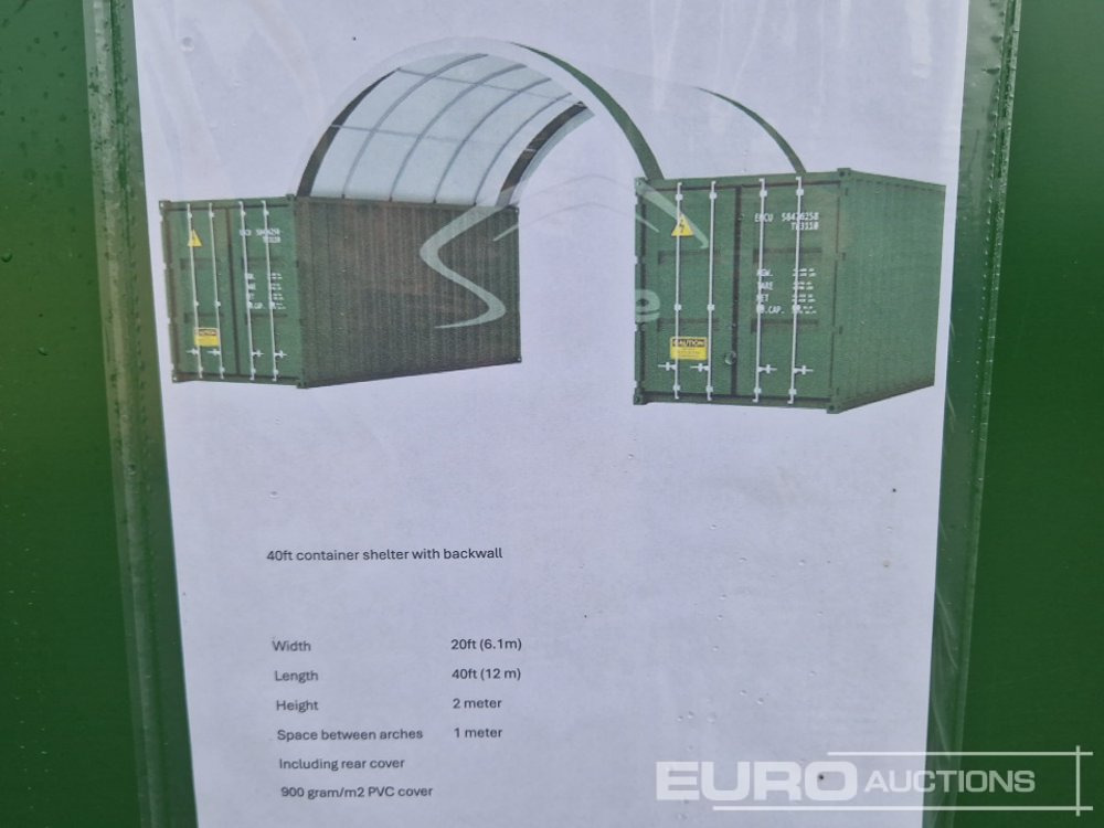 Unused 40' Container Shelter with Back Wall - Wooncontainer: afbeelding 2 Unused 40' Container Shelter with Back Wall - Wooncontainer: afbeelding 2